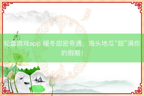 轮盘游戏app 暖冬甜密奇遇,海头地瓜“甜”满你的假期!