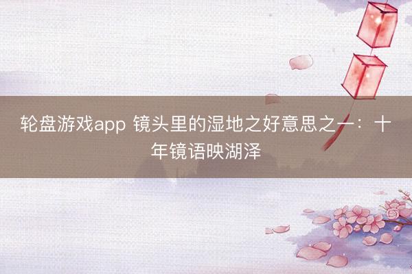 轮盘游戏app 镜头里的湿地之好意思之一：十年镜语映湖泽