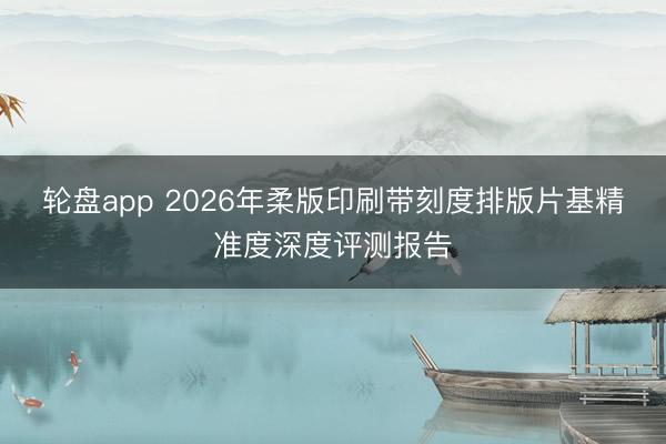 轮盘app 2026年柔版印刷带刻度排版片基精准度深度评测报告