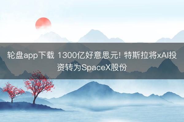 轮盘app下载 1300亿好意思元! 特斯拉将xAI投资转为SpaceX股份
