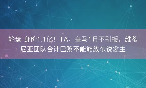 轮盘 身价1.1亿！TA：皇马1月不引援；维蒂尼亚团队合计巴黎不能能放东说念主