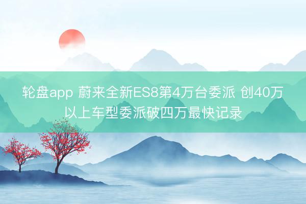 轮盘app 蔚来全新ES8第4万台委派 创40万以上车型委派破四万最快记录