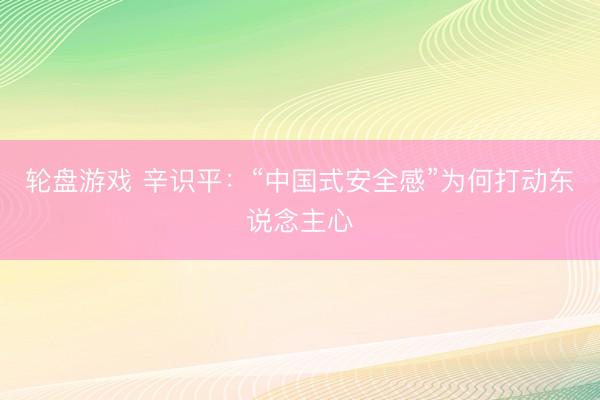 轮盘游戏 辛识平：“中国式安全感”为何打动东说念主心