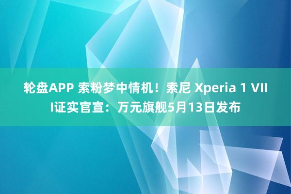 轮盘APP 索粉梦中情机！索尼 Xperia 1 VIII证实官宣：万元旗舰5月13日发布