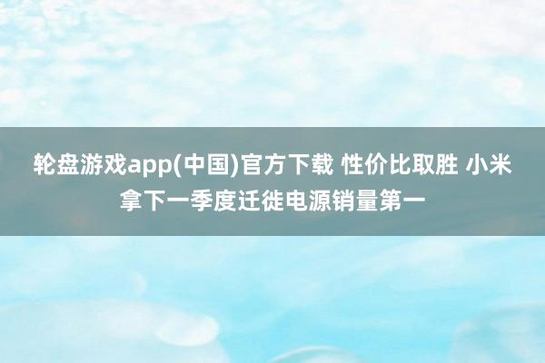 轮盘游戏app(中国)官方下载 性价比取胜 小米拿下一季度迁徙电源销量第一