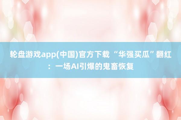 轮盘游戏app(中国)官方下载 “华强买瓜”翻红：一场AI引爆的鬼畜恢复