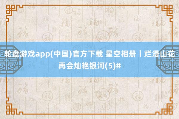 轮盘游戏app(中国)官方下载 星空相册丨烂漫山花再会灿艳银河(5)#