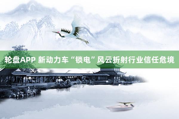 轮盘APP 新动力车“锁电”风云折射行业信任危境