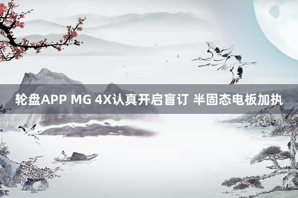 轮盘APP MG 4X认真开启盲订 半固态电板加执
