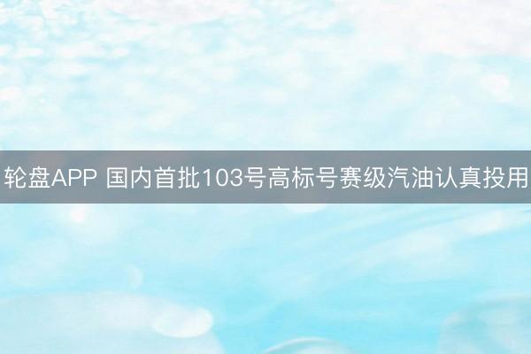 轮盘APP 国内首批103号高标号赛级汽油认真投用