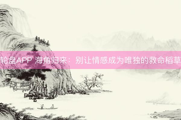 轮盘APP 海角归来：别让情感成为唯独的救命稻草